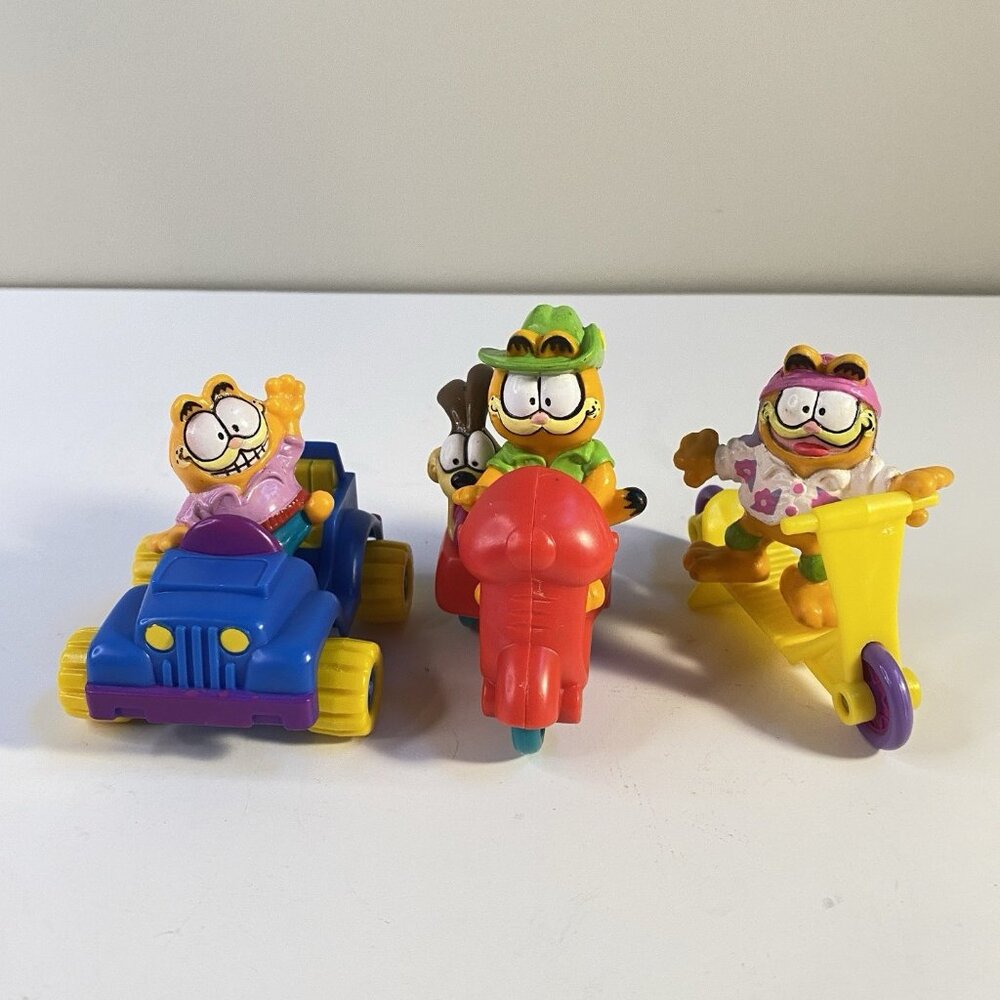Vintage Garfield McDonald’s Happy Meal Toy Set 1988 (3 Pc)